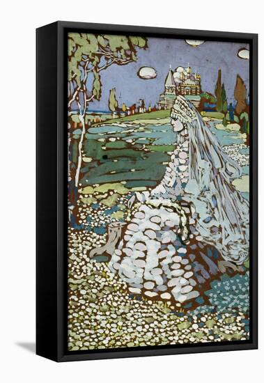 Russische Schoene in Landschaft, Um 1904-Wassily Kandinsky-Framed Premier Image Canvas