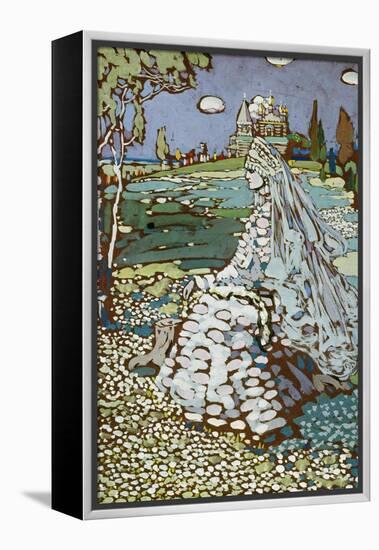 Russische Schoene in Landschaft, Um 1904-Wassily Kandinsky-Framed Premier Image Canvas