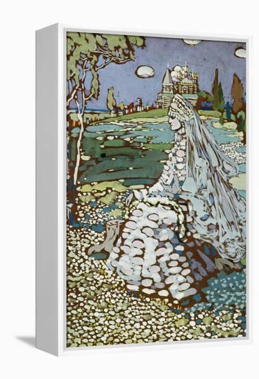 Russische Schoene in Landschaft, Um 1904-Wassily Kandinsky-Framed Premier Image Canvas