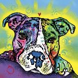 Every Happy Home, Deserves a Dog, Pets, Dogs, Purple fade, Looking up, Animals, Pop Art, Stencils-Russo Dean-Giclee Print