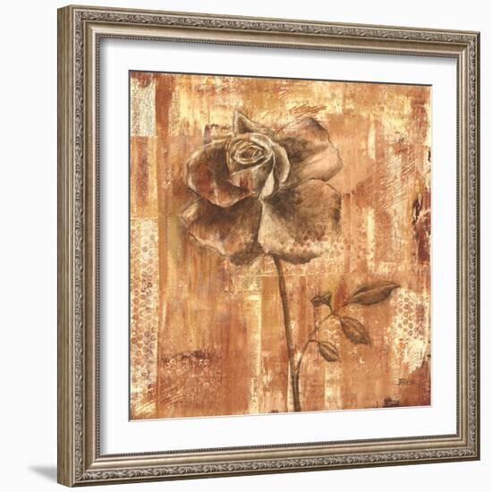 Rust Rose I-Carol Black-Framed Art Print