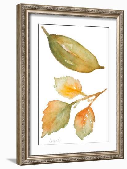 Rustic Autumn Leaves IV-Lanie Loreth-Framed Art Print