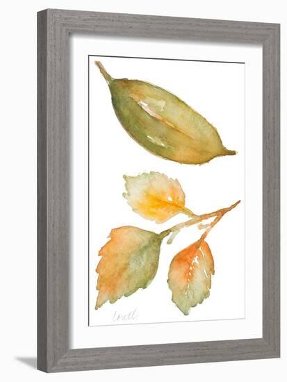 Rustic Autumn Leaves IV-Lanie Loreth-Framed Art Print