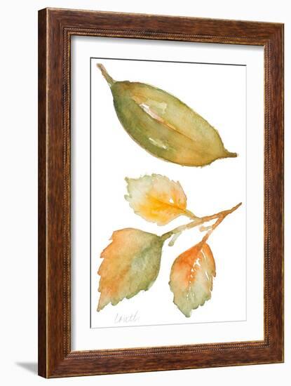 Rustic Autumn Leaves IV-Lanie Loreth-Framed Art Print