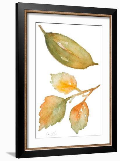 Rustic Autumn Leaves IV-Lanie Loreth-Framed Art Print