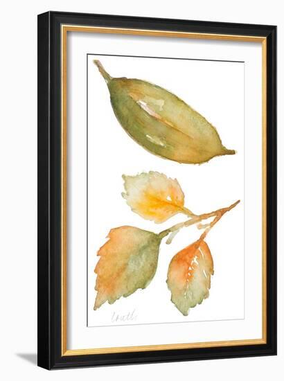 Rustic Autumn Leaves IV-Lanie Loreth-Framed Art Print