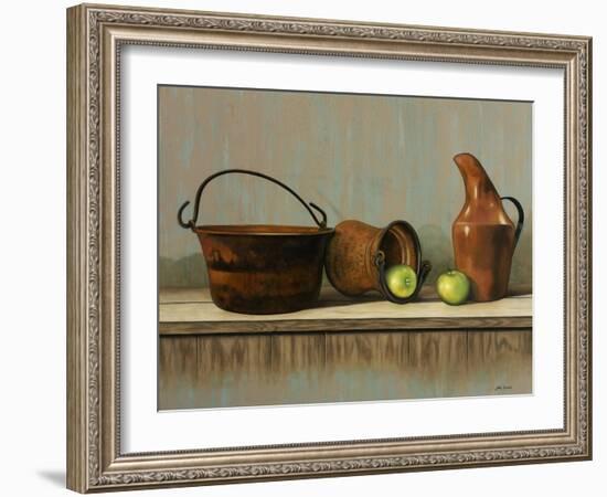 Rustic Cooking Pots-John Zaccheo-Framed Giclee Print