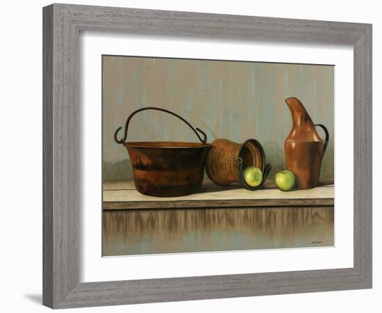 Rustic Cooking Pots-John Zaccheo-Framed Giclee Print