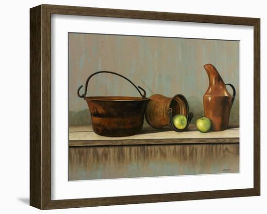 Rustic Cooking Pots-John Zaccheo-Framed Giclee Print