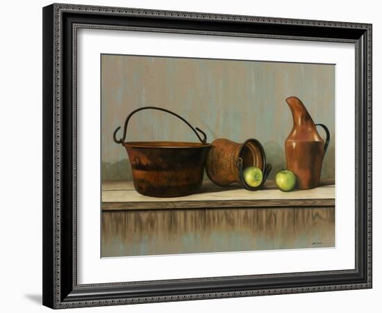 Rustic Cooking Pots-John Zaccheo-Framed Giclee Print