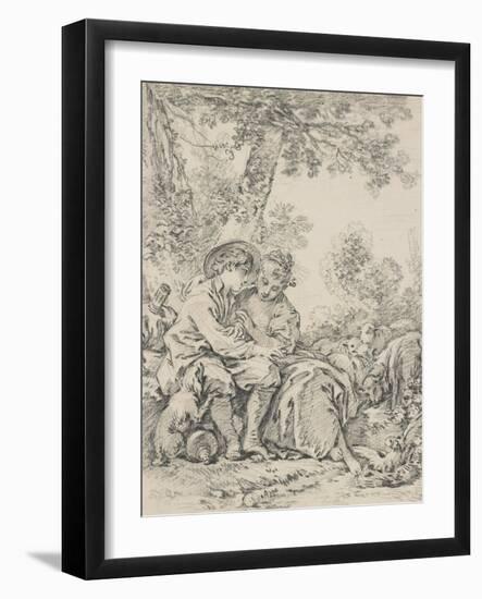 Rustic Courtship-Francois Boucher-Framed Giclee Print