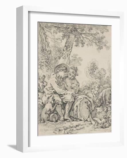 Rustic Courtship-Francois Boucher-Framed Giclee Print