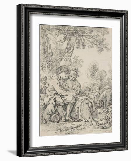 Rustic Courtship-Francois Boucher-Framed Giclee Print