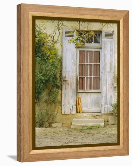 Rustic Door and Bread, Aquitaine, France, Europe-John Miller-Framed Premier Image Canvas