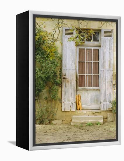 Rustic Door and Bread, Aquitaine, France, Europe-John Miller-Framed Premier Image Canvas