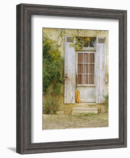 Rustic Door and Bread, Aquitaine, France, Europe-John Miller-Framed Photographic Print