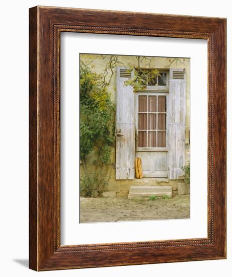 Rustic Door and Bread, Aquitaine, France, Europe-John Miller-Framed Photographic Print