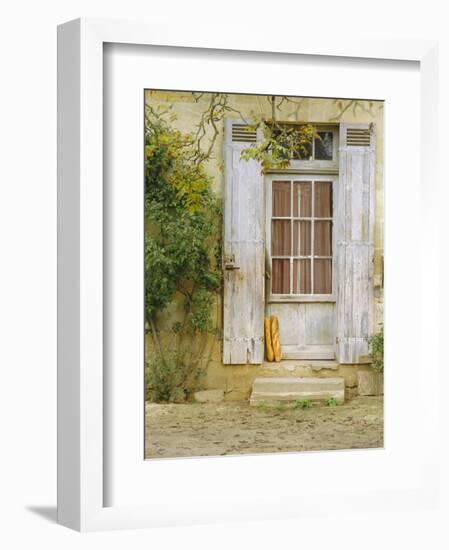 Rustic Door and Bread, Aquitaine, France, Europe-John Miller-Framed Photographic Print