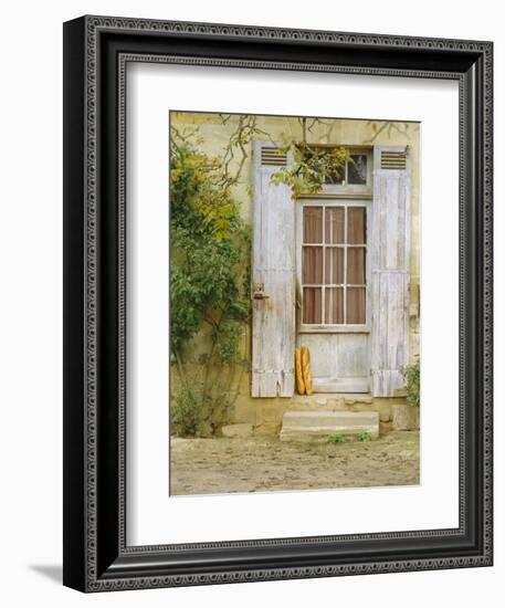 Rustic Door and Bread, Aquitaine, France, Europe-John Miller-Framed Photographic Print