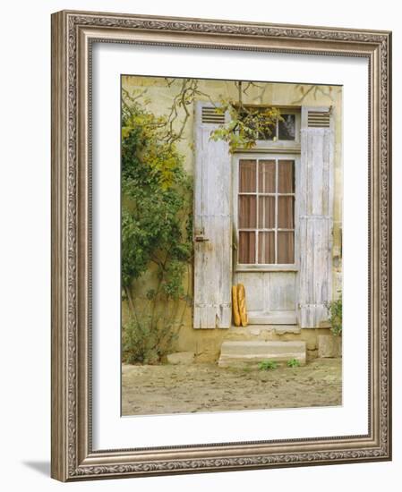 Rustic Door and Bread, Aquitaine, France, Europe-John Miller-Framed Photographic Print