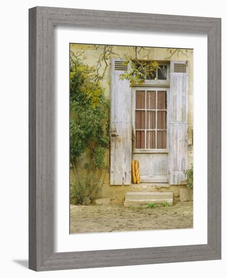 Rustic Door and Bread, Aquitaine, France, Europe-John Miller-Framed Photographic Print