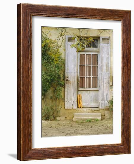 Rustic Door and Bread, Aquitaine, France, Europe-John Miller-Framed Photographic Print