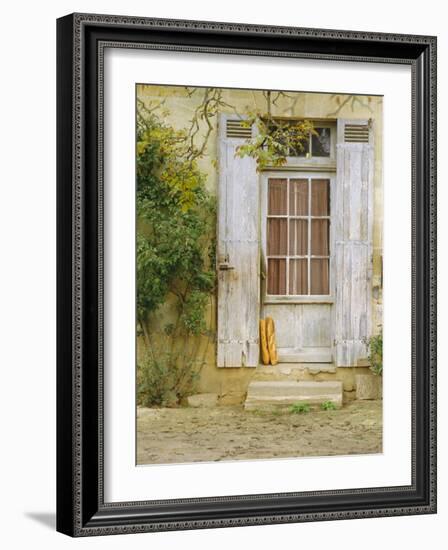 Rustic Door and Bread, Aquitaine, France, Europe-John Miller-Framed Photographic Print