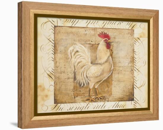 Rustic Farmhouse Rooster I-Kimberly Poloson-Framed Stretched Canvas