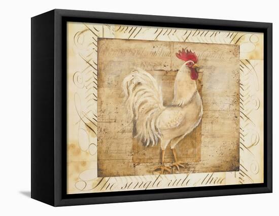 Rustic Farmhouse Rooster I-Kimberly Poloson-Framed Stretched Canvas