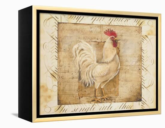 Rustic Farmhouse Rooster I-Kimberly Poloson-Framed Stretched Canvas