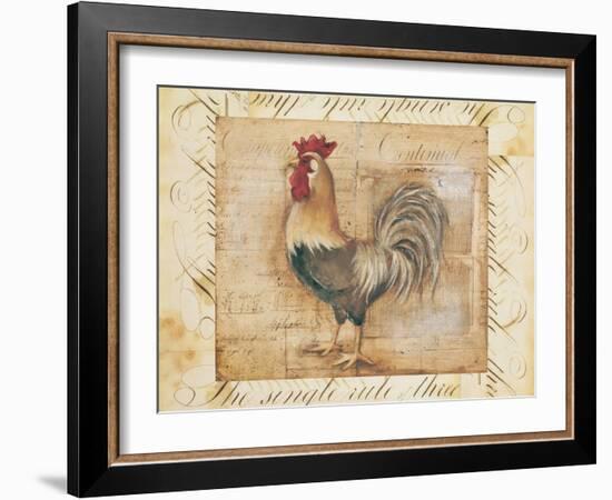 Rustic Farmhouse Rooster II-Kimberly Poloson-Framed Art Print