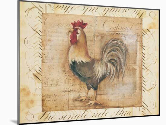 Rustic Farmhouse Rooster II-Kimberly Poloson-Mounted Art Print