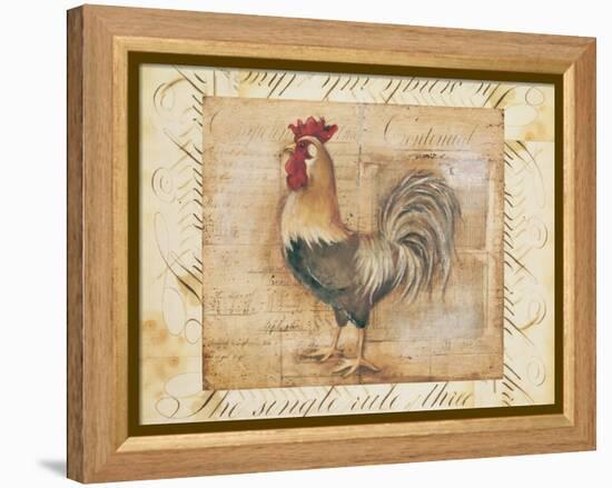 Rustic Farmhouse Rooster II-Kimberly Poloson-Framed Stretched Canvas