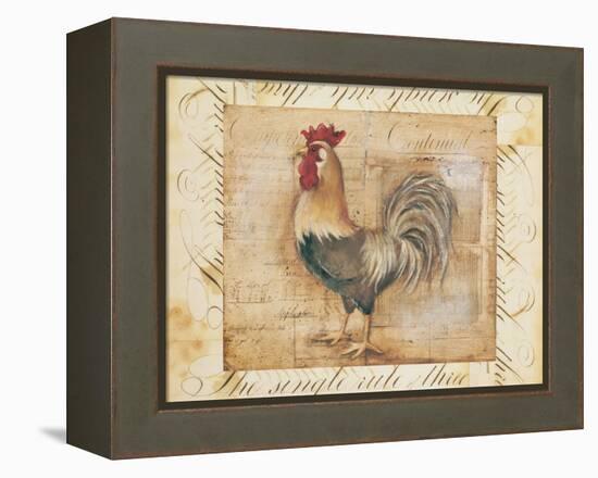 Rustic Farmhouse Rooster II-Kimberly Poloson-Framed Stretched Canvas