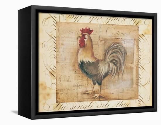 Rustic Farmhouse Rooster II-Kimberly Poloson-Framed Stretched Canvas