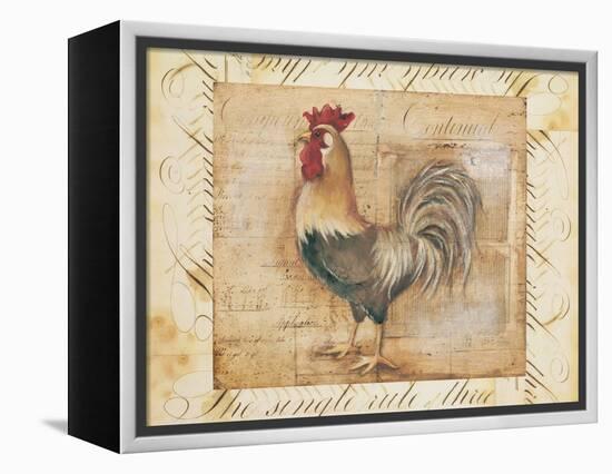 Rustic Farmhouse Rooster II-Kimberly Poloson-Framed Stretched Canvas