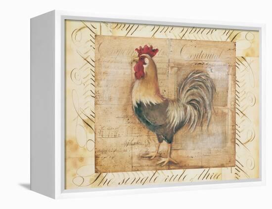 Rustic Farmhouse Rooster II-Kimberly Poloson-Framed Stretched Canvas