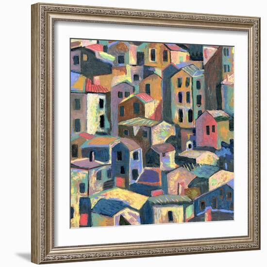 Rustic Hilltown-Nikki Galapon-Framed Art Print