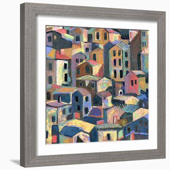 Rustic Hilltown-Nikki Galapon-Framed Art Print