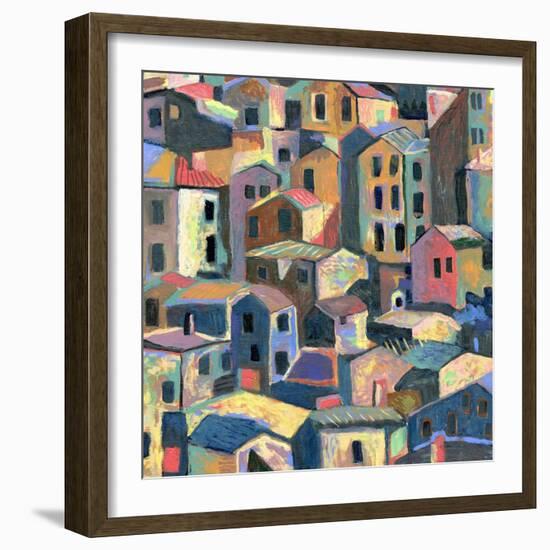 Rustic Hilltown-Nikki Galapon-Framed Art Print