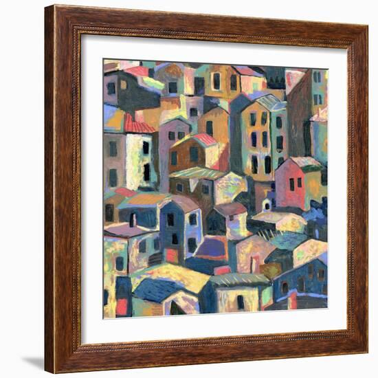 Rustic Hilltown-Nikki Galapon-Framed Art Print