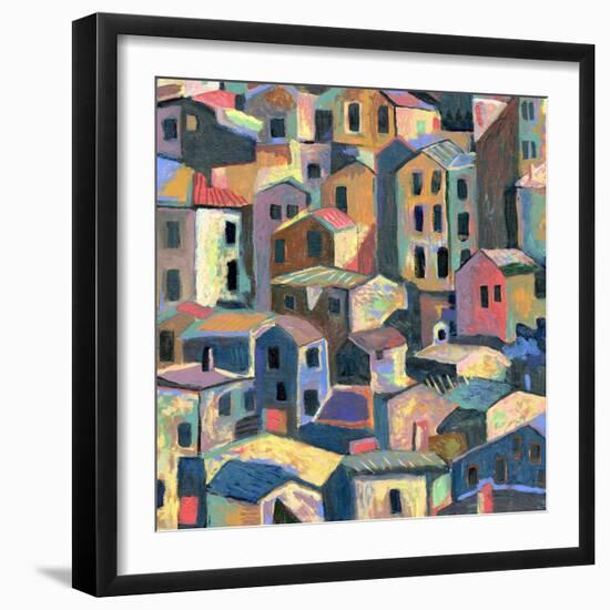 Rustic Hilltown-Nikki Galapon-Framed Art Print