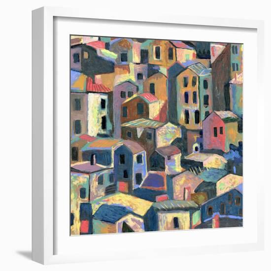 Rustic Hilltown-Nikki Galapon-Framed Art Print