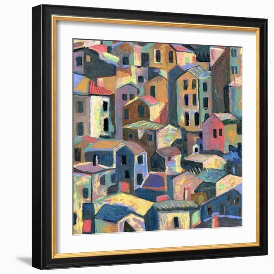 Rustic Hilltown-Nikki Galapon-Framed Art Print