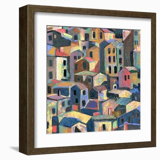 Rustic Hilltown-Nikki Galapon-Framed Art Print