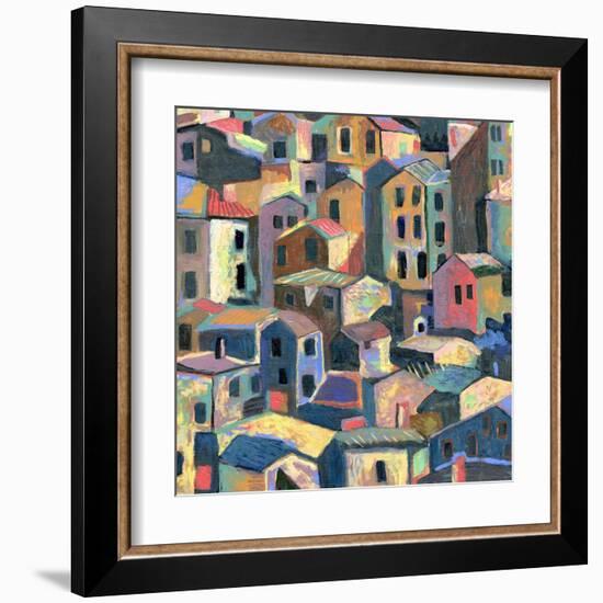 Rustic Hilltown-Nikki Galapon-Framed Art Print