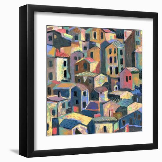 Rustic Hilltown-Nikki Galapon-Framed Art Print