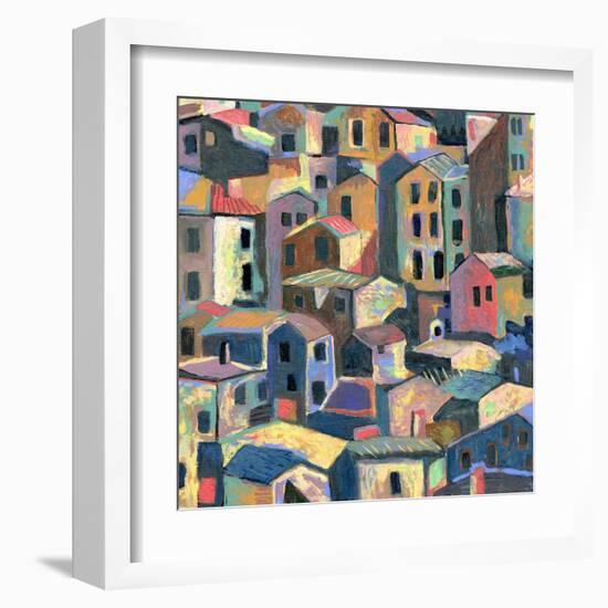 Rustic Hilltown-Nikki Galapon-Framed Art Print