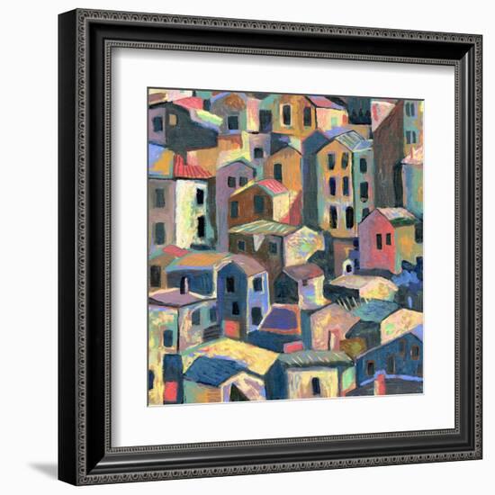 Rustic Hilltown-Nikki Galapon-Framed Art Print