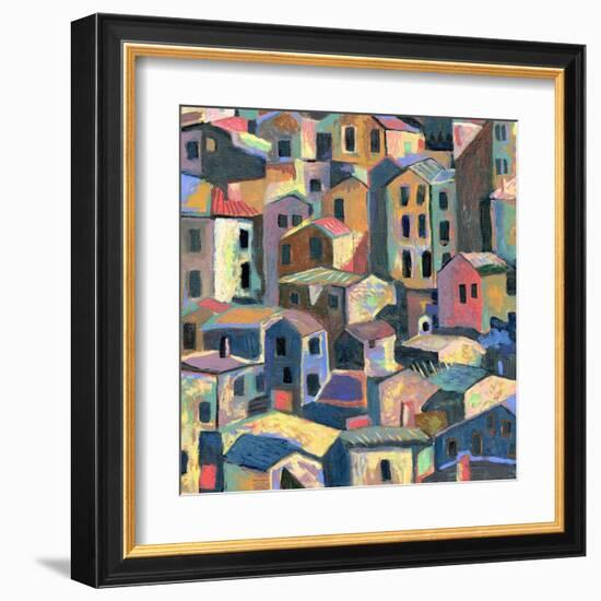 Rustic Hilltown-Nikki Galapon-Framed Art Print